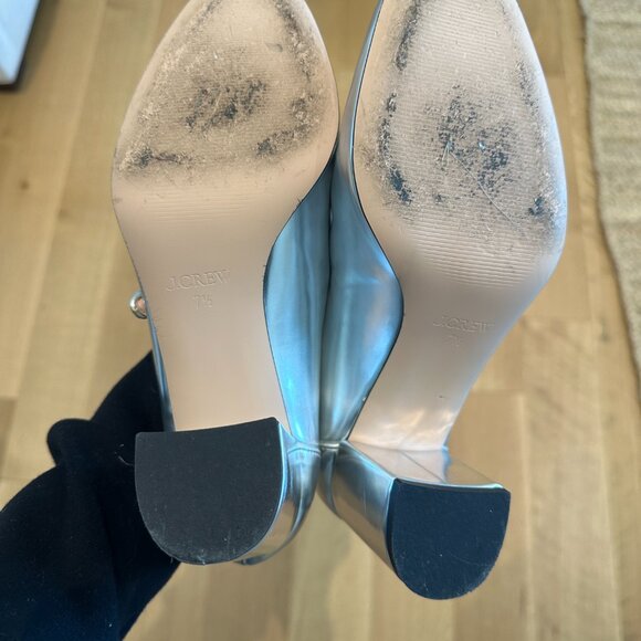 J. Crew Silver Heels - Picture 4 of 4